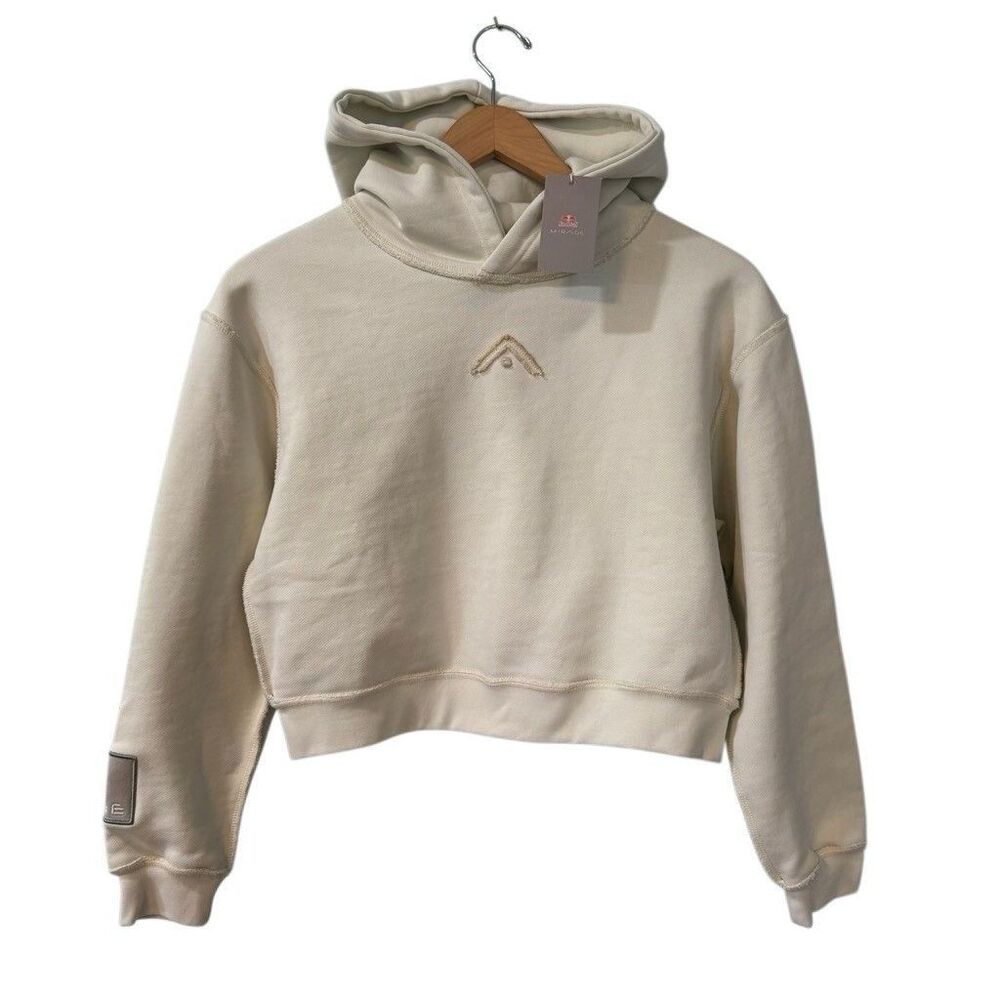 Red Bull Mirage Hoodie Sweatshirt Womens L Coachella Dance White Crop Pullover